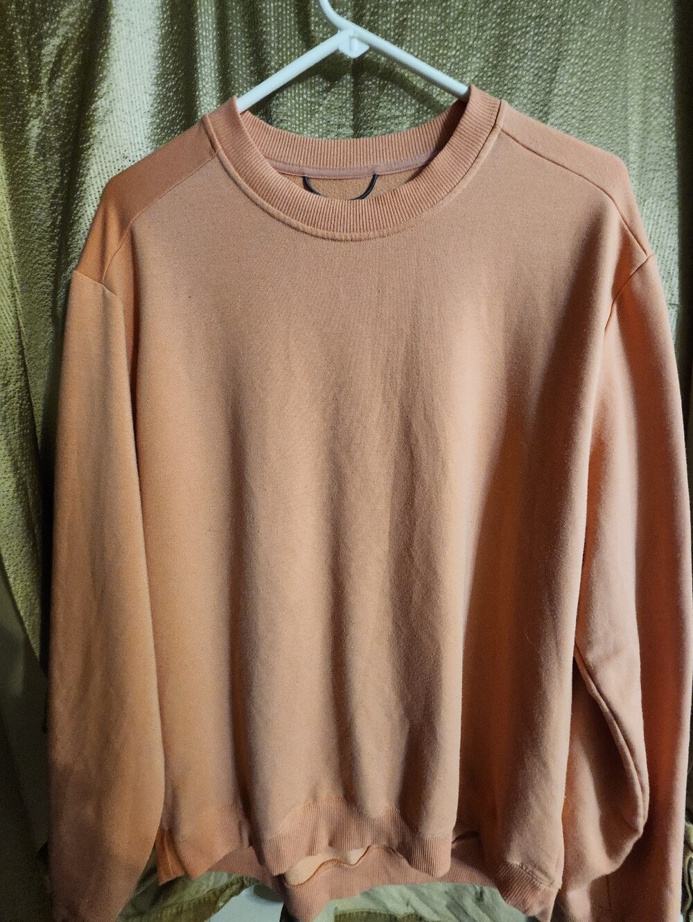 Women's Crewneck Sweater in Peach - Classic Everyday Pullover XL